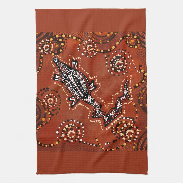 LINGE DE CUISINE ART CROCODILE        (Vertical)