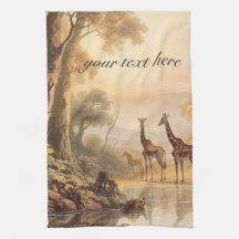 Art de la faune sauvage de savane antique baignée