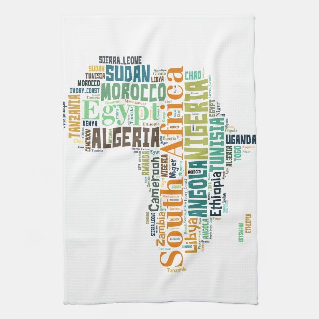 Linge De Cuisine Art de mot Afrique (Vertical)