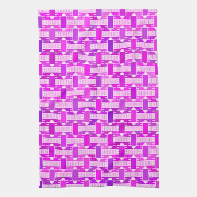 Linge De Cuisine Art Déco industriel chic, violet, orchidée, lavand (Vertical)