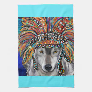 Linge De Cuisine Art du Loup Gris
