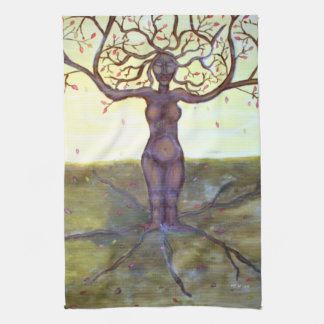 Linge De Cuisine Art "enraciné" d'imaginaire de déesse d'arbre