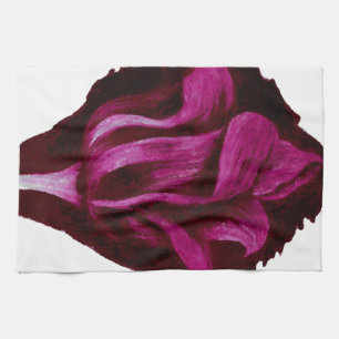 Linge De Cuisine Art floral Bourgogne de pastels de tulipe de vin