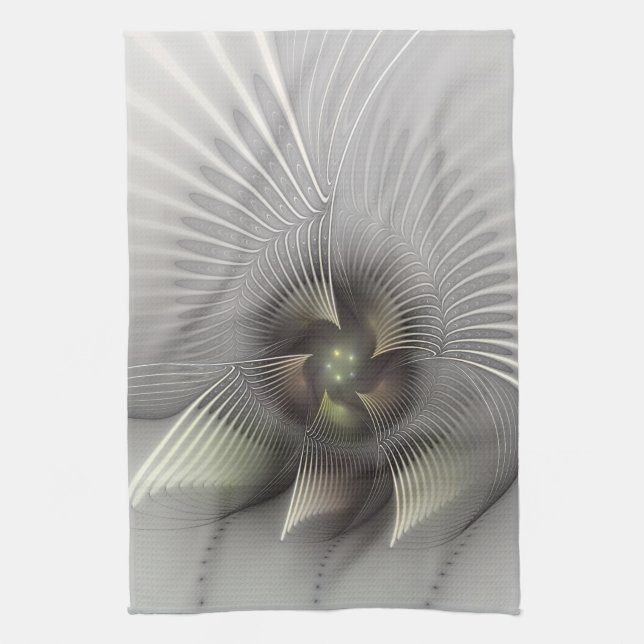 Linge De Cuisine Art fractal de forme 3D abstraite moderne (Vertical)