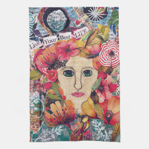 Linge De Cuisine Art inspirant en techniques mixtes pour femmes de