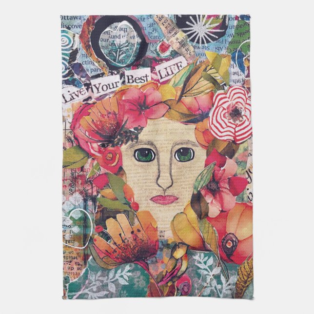 Linge De Cuisine Art inspirant en techniques mixtes pour femmes de  (Vertical)