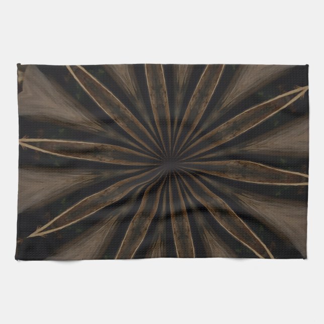 Linge De Cuisine Art kaléidoscopique Brown foncé (Horizontal)