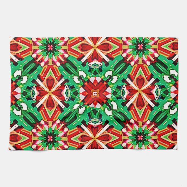 Linge De Cuisine Art mandala de rêve kaléidoscope (Horizontal)