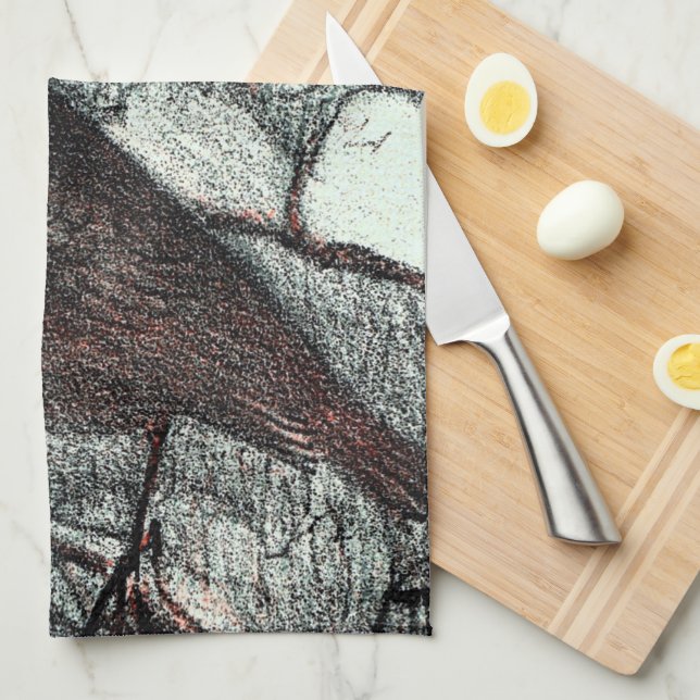 Linge De Cuisine Art nouveau néerlandais Robin Bird en hiver (Quart Plié)