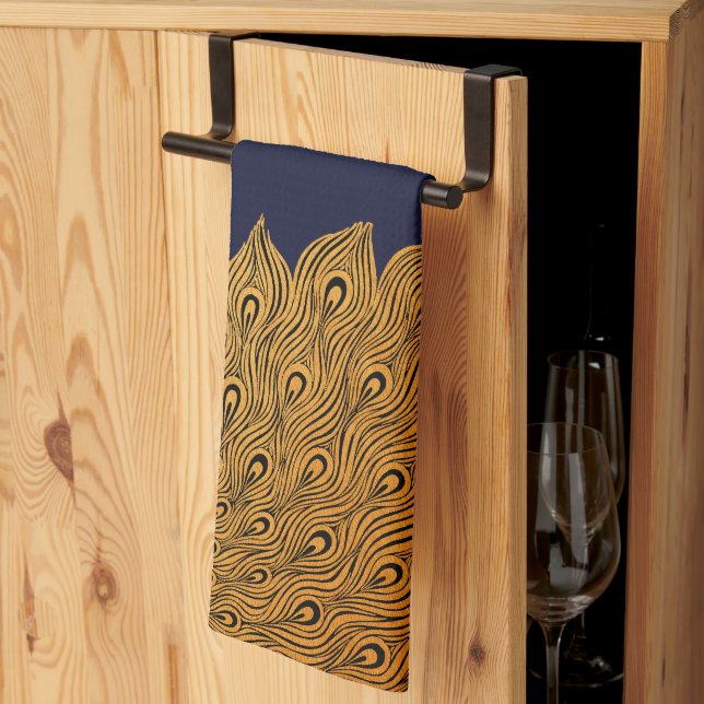 Linge De Cuisine Art Nouveau Peacock Will Bradley (Pliage en tiers)