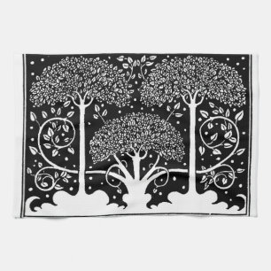 Linge De Cuisine Art Nouveau Tree Beardsley Motif