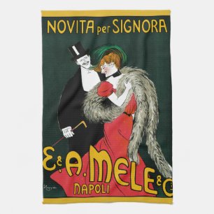 Linge De Cuisine Art Nouveau Vintage, Amour Romance Mode Italienne