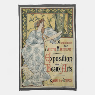 Linge De Cuisine Art Nouveau vintage, Exposition des Beaux Arts