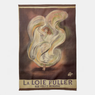 Linge De Cuisine Art Nouveau vintage, La Loie Fuller danseuse moder
