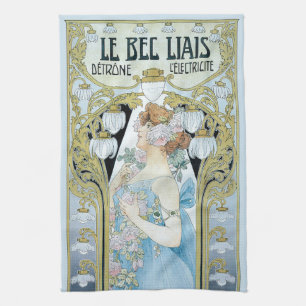 Linge De Cuisine Art Nouveau vintage Le Bec Liais, Privat Livemont