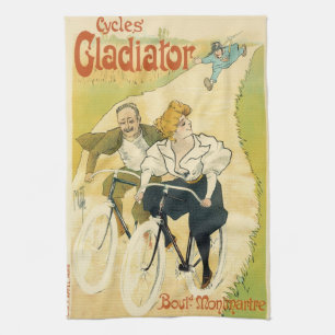 Linge De Cuisine Art Nouveau vintage, Vélos Gladiateur Cycles
