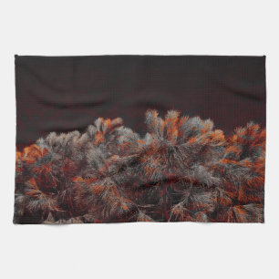 Linge De Cuisine Art numérique de pin avec taches de couleur orange