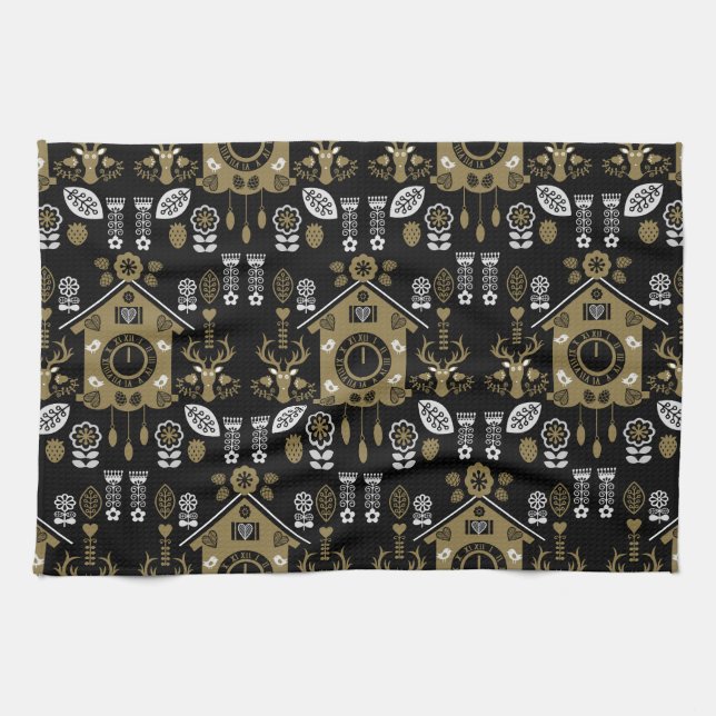 Linge De Cuisine Art populaire allemand Bauernmalerei (Horizontal)