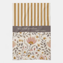 Art populaire floral peint et rayure