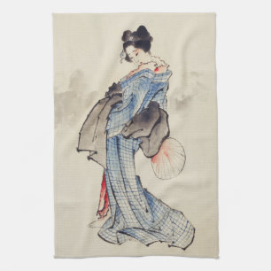 Linge De Cuisine Art traditionnel japonais de geisha en kimono