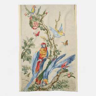 Linge De Cuisine Art Tropical Antique de Perroquet et Papillon de G