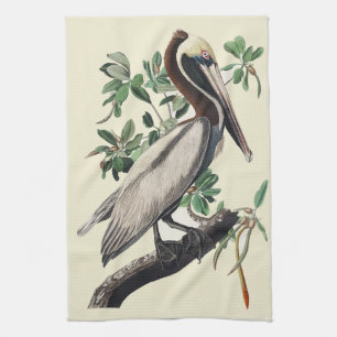 Linge De Cuisine Art vintage d'Audubon sur le Pélican brun, oiseau 
