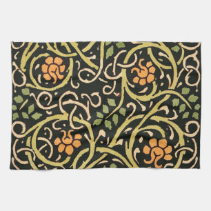 Linge De Cuisine Arts et artisanat vintage motif floral Roycroft
