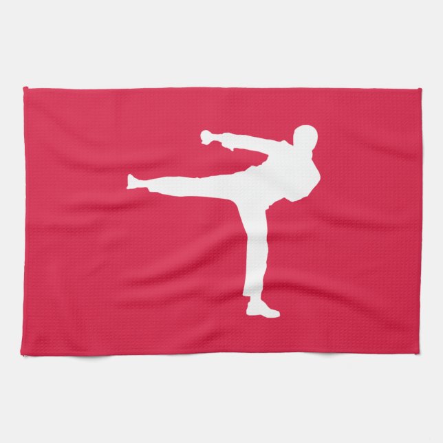 Linge De Cuisine Arts martiaux de Crimson (Horizontal)