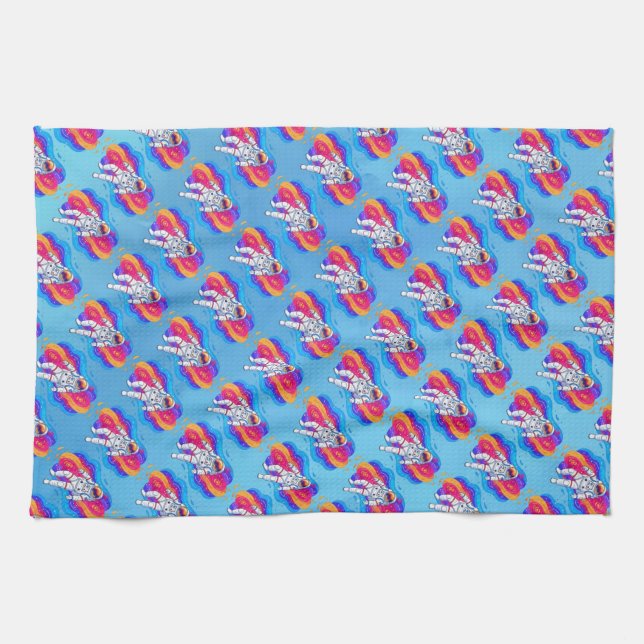 Linge De Cuisine Astronaute (Horizontal)