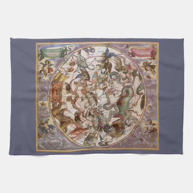 Linge De Cuisine Astronomie Ancienne, Constellations du Ciel Austra (Horizontal)