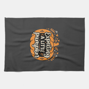 Linge De Cuisine Attendant un Petit Citrouille Halloween Grossesse 