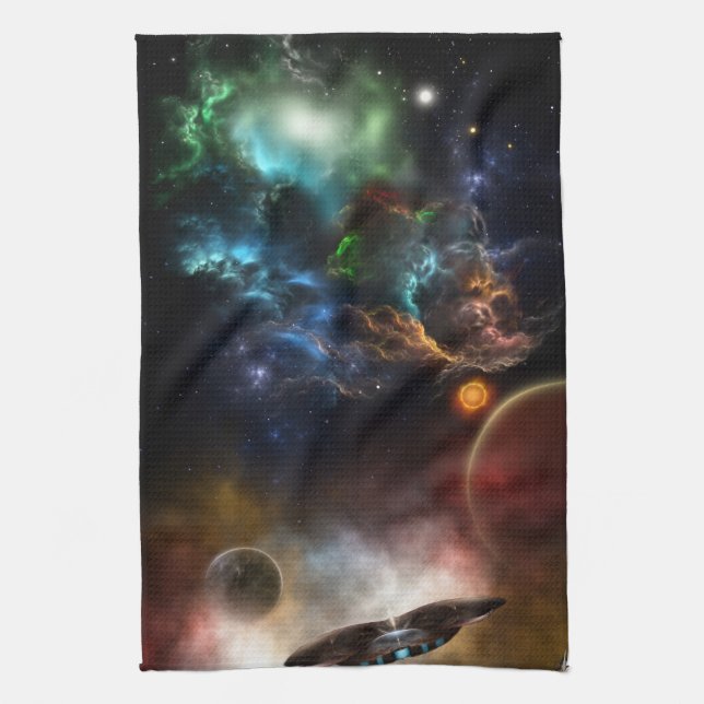 Linge De Cuisine Au-delà de l'espace et du temps L'art fractal (Vertical)
