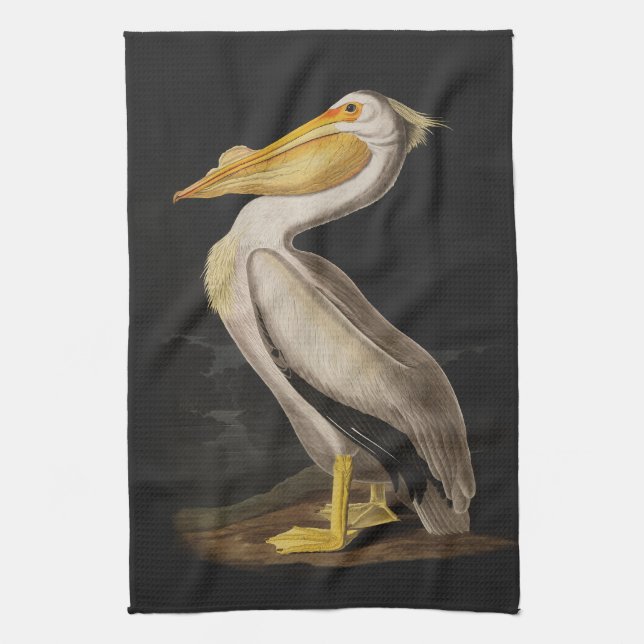 Linge De Cuisine Audubon White Pelican Bird Amérique (Vertical)