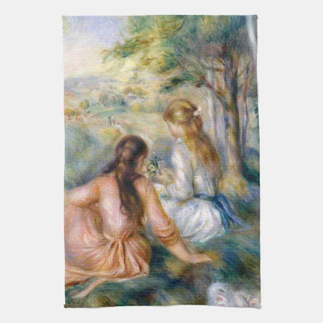 Linge De Cuisine Auguste Renoir dans le pré (Vertical)