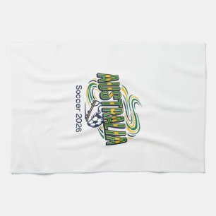 Linge De Cuisine Australie Football 2026 Football Gras Pays Typogra