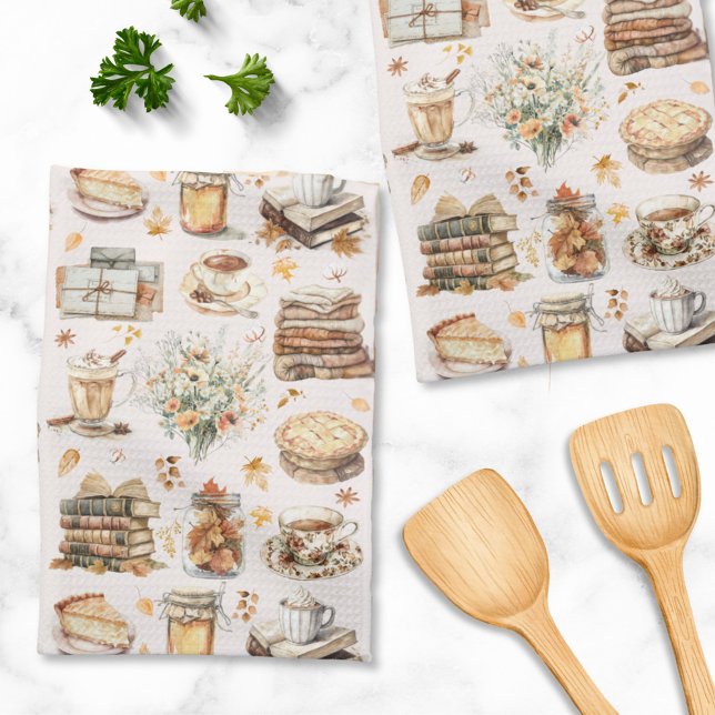 Linge De Cuisine Automne Automne Favori Motif esthétique essentiel (In situ)