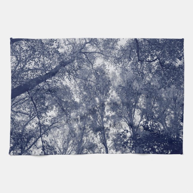 Linge De Cuisine Automne bleu (Horizontal)