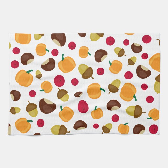 Linge De Cuisine Automne Citrouille Berries Motif (Horizontal)