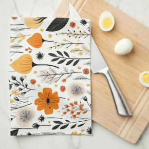 Linge De Cuisine Automne Moderne Boho Automne Botanique Floral