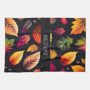 Linge De Cuisine Automne tombant feuille Gradient Rainbow Motif