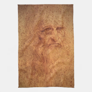 Linge De Cuisine Autoportrait de Léonard de Vinci, Art de la Renais