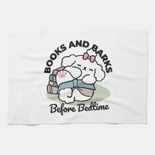 Linge De Cuisine Avant le coucher avec ma chienne - Livre et Amoure