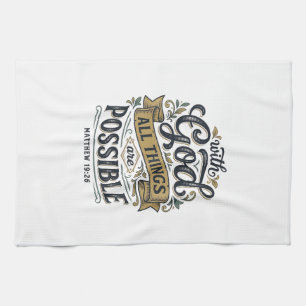 Linge De Cuisine Avec Dieu Toutes Choses Sont Possibles Vintage Chr