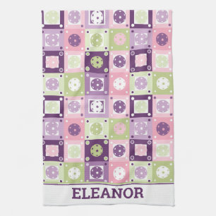 Linge De Cuisine Avec le nom personnalisé Green et violet Picklebal