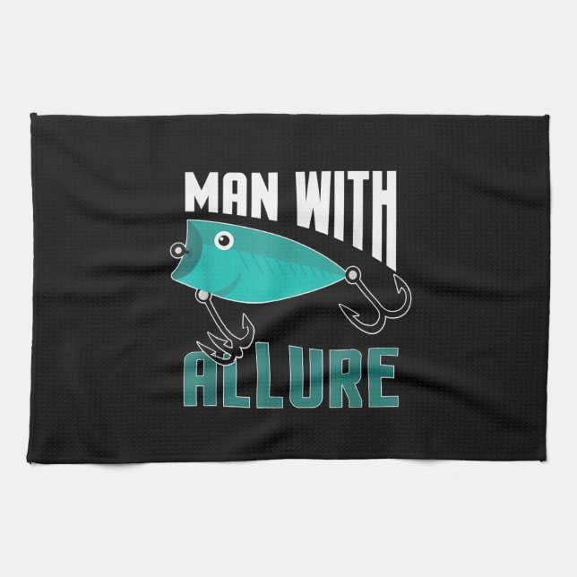 Linge De Cuisine Avec With Allure Fishing Lure Pun Fisherman T-shir (Horizontal)