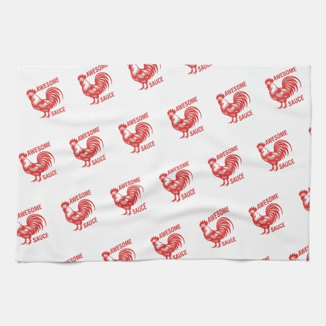 Linge De Cuisine Awesome Rooster de sauce drôle (Horizontal)