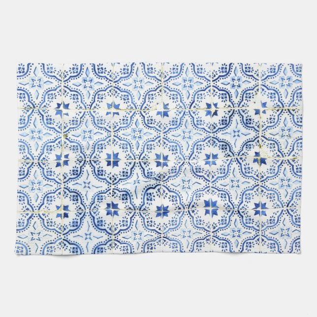 Linge De Cuisine Azulejos, Portuguese Tiles (Horizontal)