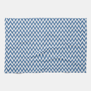 Linge De Cuisine Azure Elegant Chevron Design