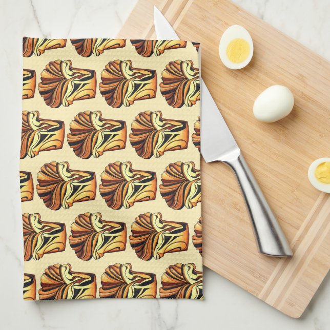 Linge De Cuisine Babka Chocolat Pain tranche Pain Pain Pain Boulet  (Quart Plié)