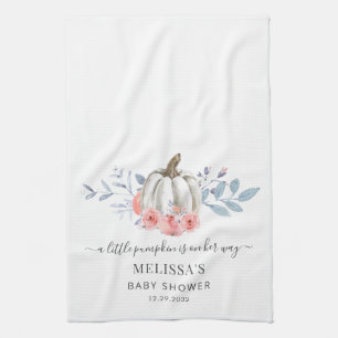 Linge De Cuisine Baby shower citrouille rose floral fille